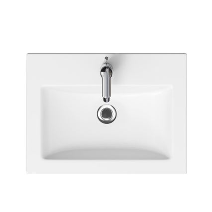 Cersanit K32-003-BOX - Lavabo para encimera/colgante COMO 45x60 cm cerámica/blanco brillante