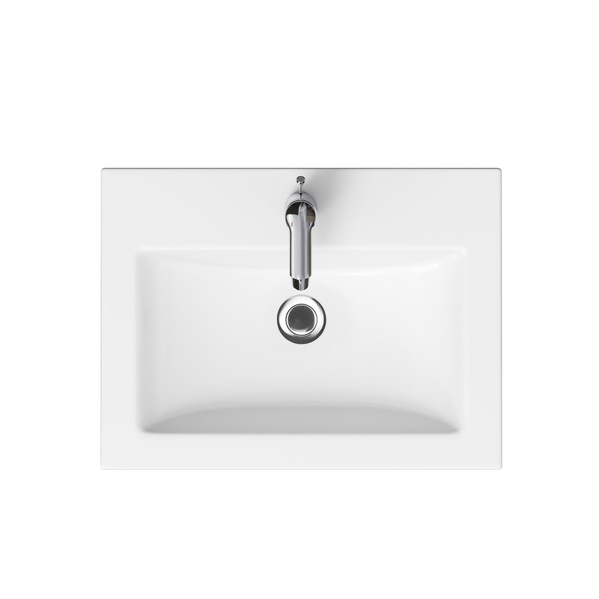 Cersanit K32-003-BOX - Lavabo para encimera/colgante COMO 45x60 cm cerámica/blanco brillante