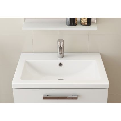 Cersanit K32-003-BOX - Lavabo para encimera/colgante COMO 45x60 cm cerámica/blanco brillante