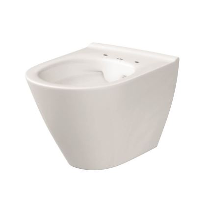 Cersanit K701-104 - Inodoro suspendido con asiento CITY OVAL cerámica/blanco