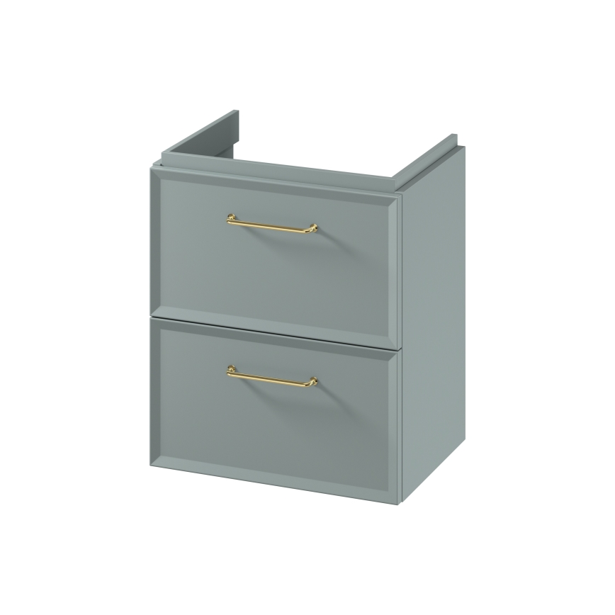 Cersanit S1021-007 - Mueble de baño suspendido bajo lavabo MILLE SLIM 50x35 cm verde menta