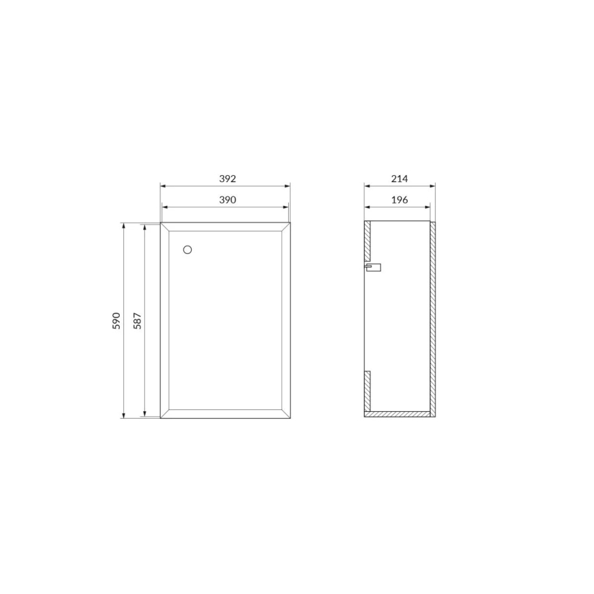 Cersanit S1022-002 - Mueble de baño suspendido para lavabo MILLE 40x22 cm blanco