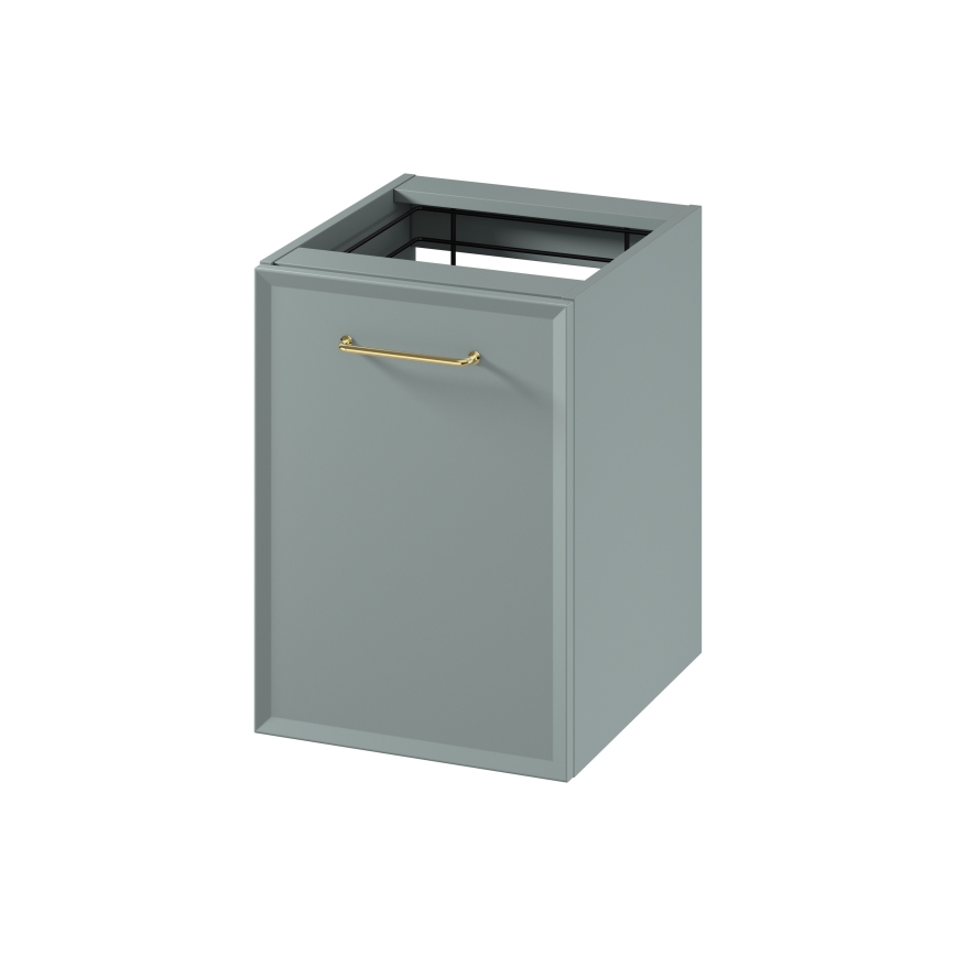 Cersanit S1022-010 - Mueble de baño suspendido con cesta para la colada MILLE 40x55x45 cm verde menta
