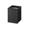Cersanit S1022-012 - Mueble de baño suspendido MILLE con cesta para la colada 40x55x45 cm, negro