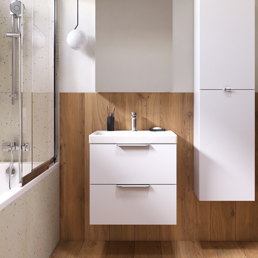 Cersanit S598-046-DSM - Mueble de baño suspendido bajo lavabo MALIKA 60x45 cm blanco