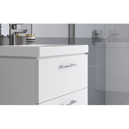 Cersanit S801-142-DSM - Mueble de baño suspendido con lavabo LARA CITY, 60 x 45 cm, blanco