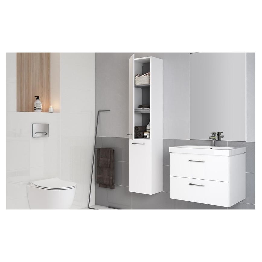 Cersanit S801-147-DSM - Mueble de baño suspendido con lavabo LARA 60x45 cm blanco