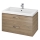 Cersanit S801-154-DSM - Mueble de baño suspendido con lavabo LARA 80x46x45 cm, acabado nogal