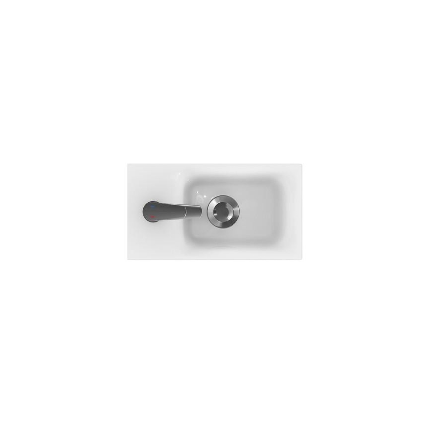 Cersanit S801-218-DSM - Mueble de baño suspendido con lavabo MODUO SLIM 40x22 cm, blanco brillante