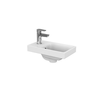Cersanit S801-218-DSM - Mueble de baño suspendido con lavabo MODUO SLIM 40x22 cm, blanco brillante