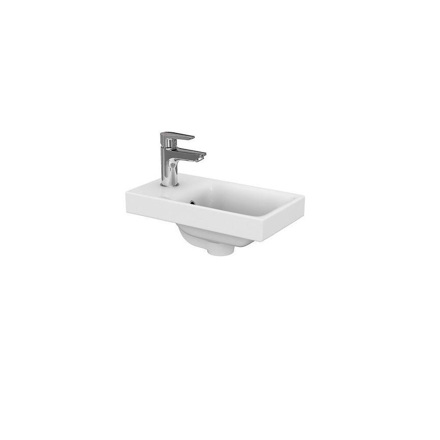 Cersanit S801-218-DSM - Mueble de baño suspendido con lavabo MODUO SLIM 40x22 cm, blanco brillante