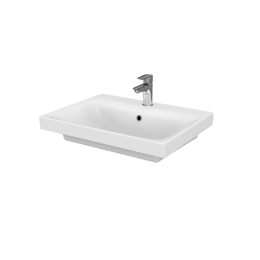 Cersanit S801-223-DSM - Mueble de baño suspendido con lavabo MODUO 60x57x45 cm blanco brillante