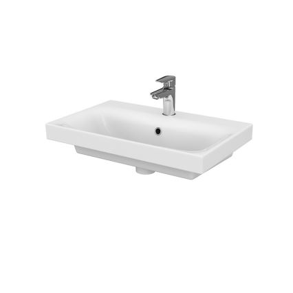 Cersanit S801-227-DSM - Mueble de baño suspendido con lavabo MODUO SLIM 60x57x38 cm blanco brillante