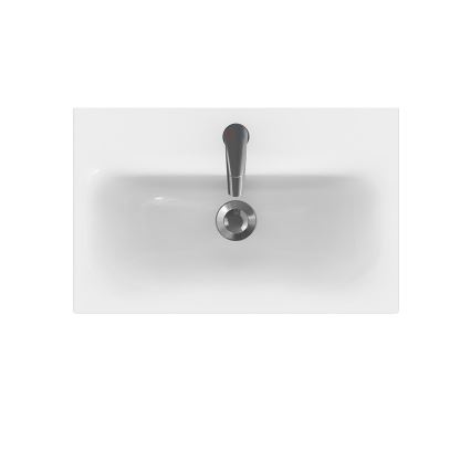Cersanit S801-227-DSM - Mueble de baño suspendido con lavabo MODUO SLIM 60x57x38 cm blanco brillante