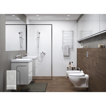 Cersanit S801-229-DSM - Mueble de baño suspendido con lavabo MODUO SLIM 50x35 cm blanco brillante