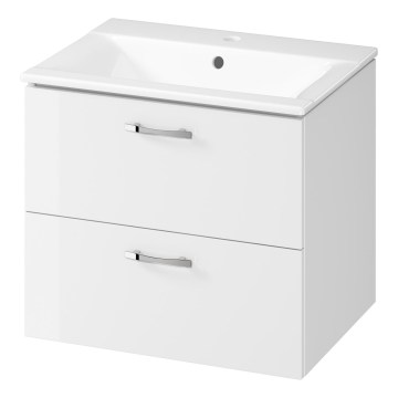 Cersanit S801-309-DSM - Mueble de baño suspendido con lavabo NIKO 60x45 cm blanco
