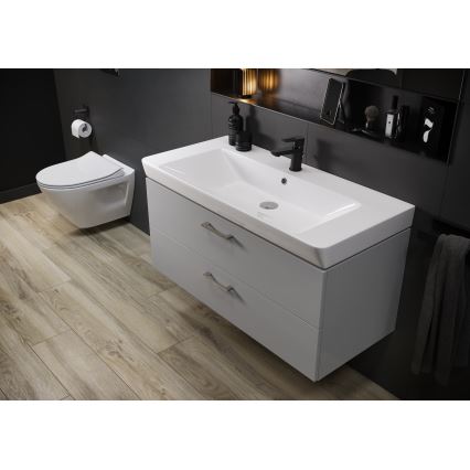 Cersanit S801-338-DSM - Mueble de baño suspendido con lavabo LARA 80x46x45 cm blanco