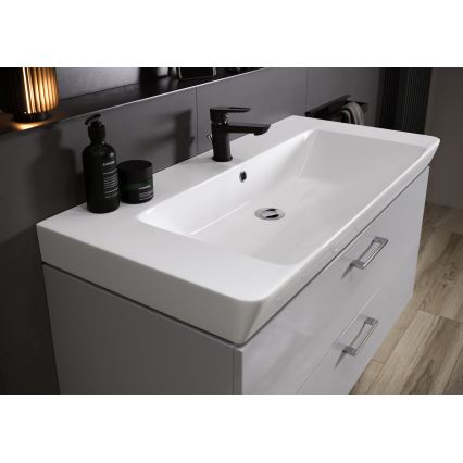 Cersanit S801-338-DSM - Mueble de baño suspendido con lavabo LARA 80x46x45 cm blanco