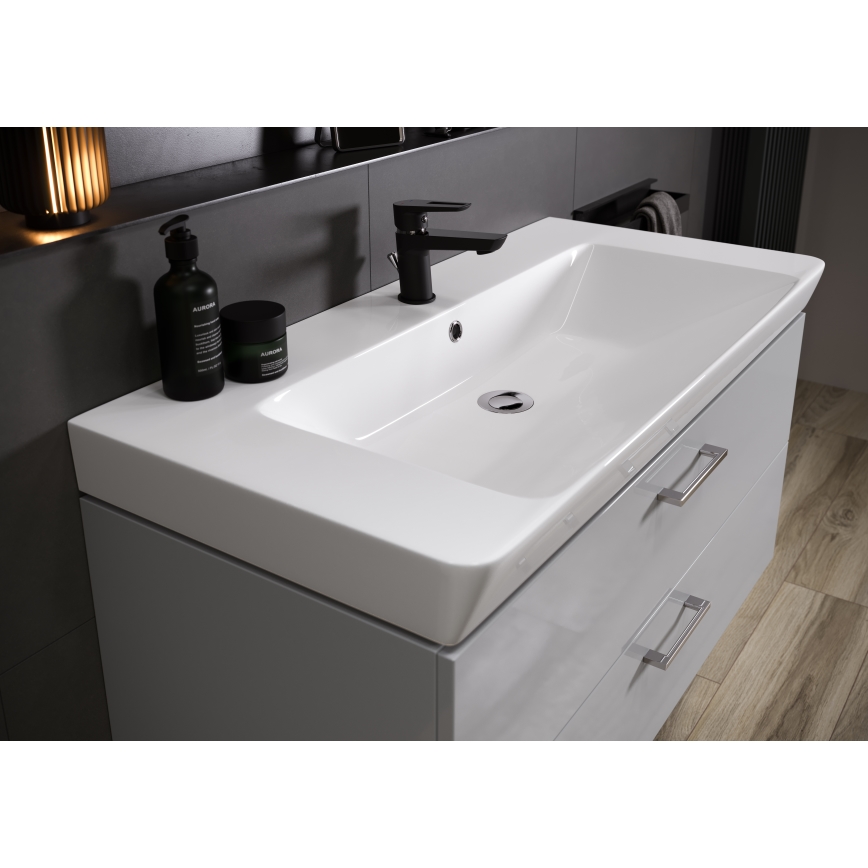 Cersanit S801-338-DSM - Mueble de baño suspendido con lavabo LARA 80x46x45 cm blanco