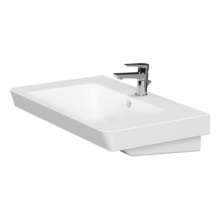 Cersanit S801-338-DSM - Mueble de baño suspendido con lavabo LARA 80x46x45 cm blanco