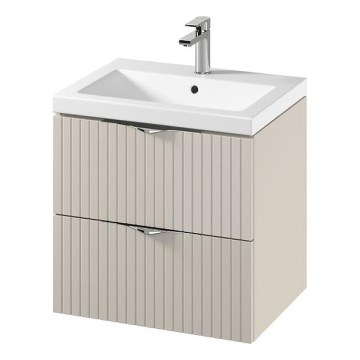 Cersanit S801-541 - Mueble de baño suspendido con lavabo TIRSO 60x60x45 cm beige