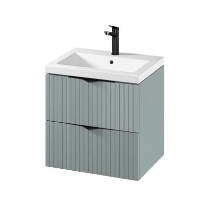 Cersanit S801-544 - Mueble de baño suspendido con lavabo integrado TIRSO 60x45 cm, verde menta