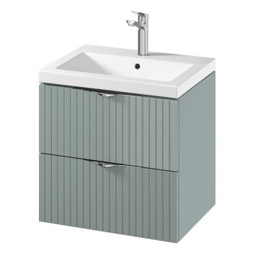 Cersanit S801-544 - Mueble de baño suspendido con lavabo TIRSO 60x60x45 cm color menta