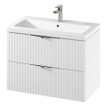 Cersanit S801-547 - Mueble de baño suspendido con lavabo integrado TIRSO 80x60x45 cm blanco