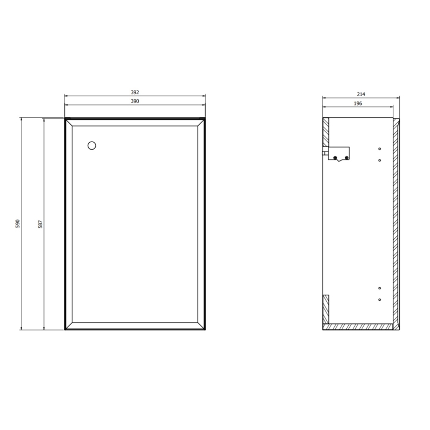 Cersanit S801-569 - Mueble de baño suspendido con lavabo MILLE 40x22 cm negro