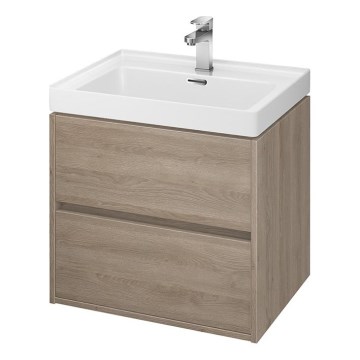 Cersanit S924-008 - Mueble de baño suspendido bajo lavabo CREA 60x54x45 cm, roble