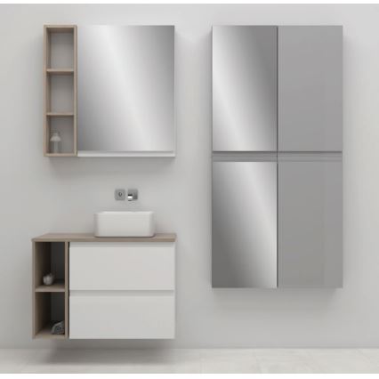 Cersanit S929-018 - Mueble de baño con espejo MODUO 80x59,5 cm