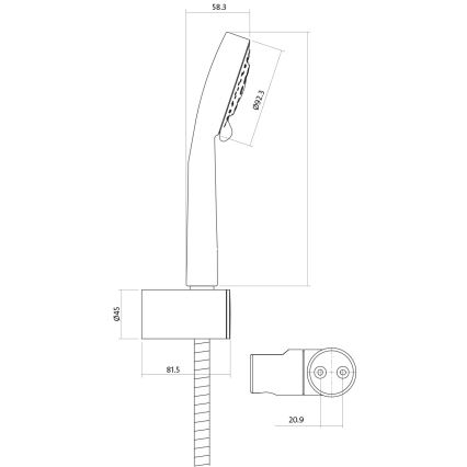 Cersanit S952-003 - Juego de bañera con grifo + grifo para lavabo MILLE cromo brillante