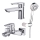 Cersanit S952-003 - Juego de bañera con grifo + grifo para lavabo MILLE cromo brillante