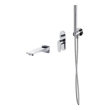 Cersanit S952-040 - Juego de bañera con grifo empotrado MODUO cromo brillante