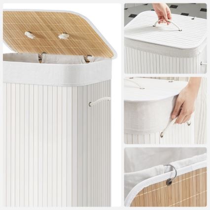 Cesta para la ropa GUS blanca