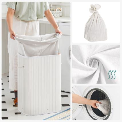 Cesta para la ropa GUS blanca