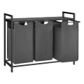 Cesta para ropa REX negro/gris