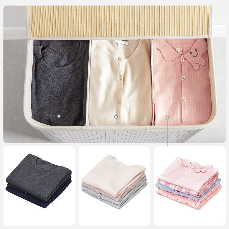 Cesto para la ropa GUS blanco