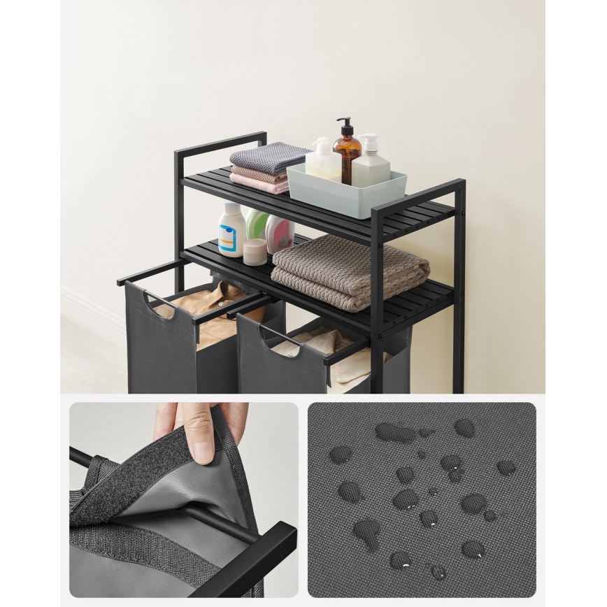 Cesto para ropa REX gris