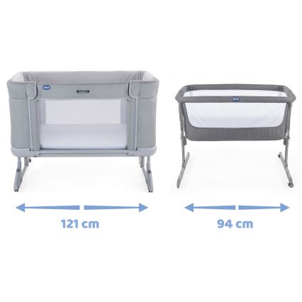 Chicco - Cuna para bebé 3en1 3v1 NEXT2ME FOREVER gris oscuro