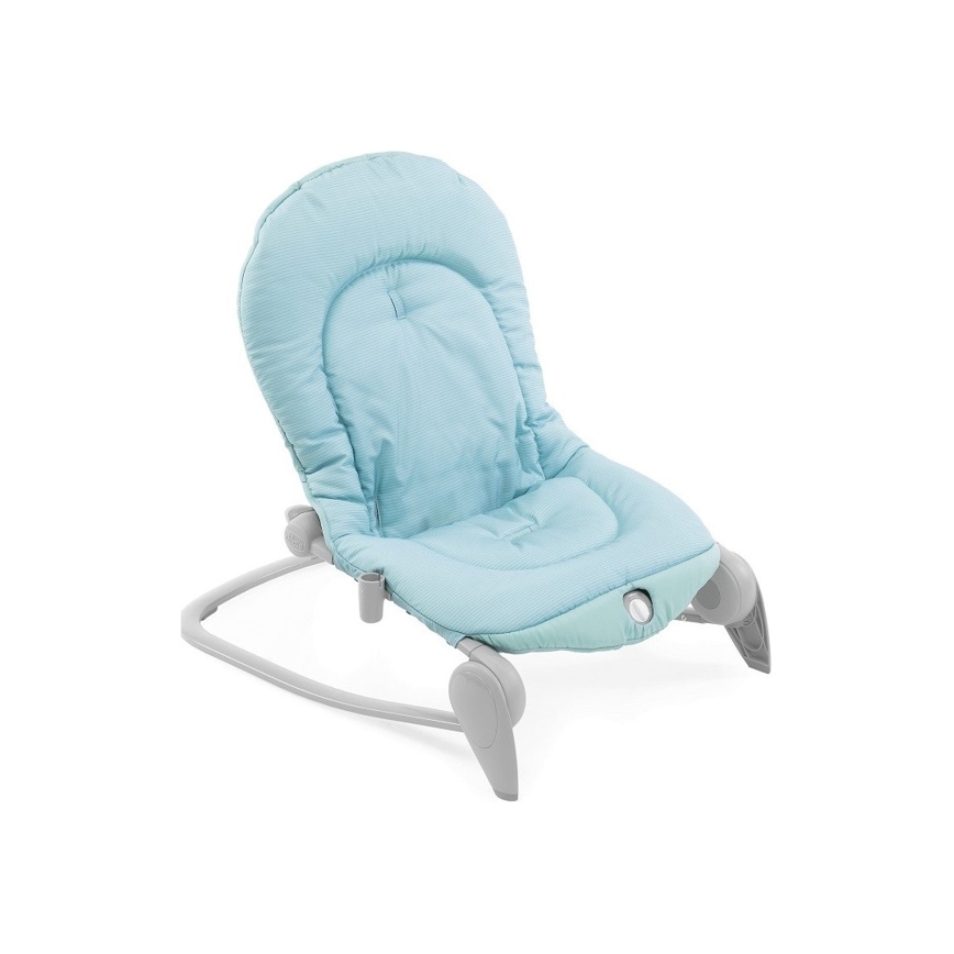 Chicco - Hamaca vibratoria para bebé BALLOON Froggy con melodía 2xAA + 1xLR20 azul