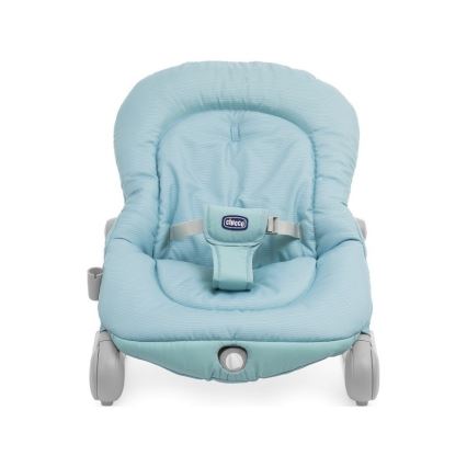 Chicco - Hamaca vibratoria para bebé BALLOON Froggy con melodía 2xAA + 1xLR20 azul