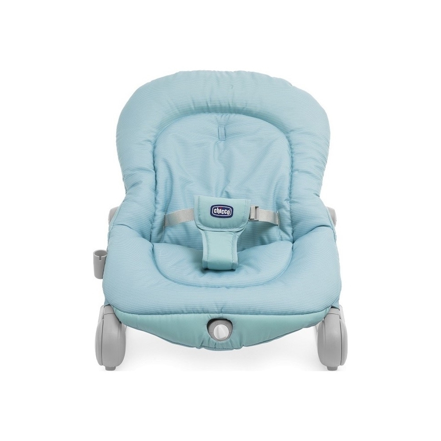 Chicco - Hamaca vibratoria para bebé BALLOON Froggy con melodía 2xAA + 1xLR20 azul