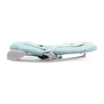 Chicco - Hamaca vibratoria para bebé BALLOON Froggy con melodía 2xAA + 1xLR20 azul