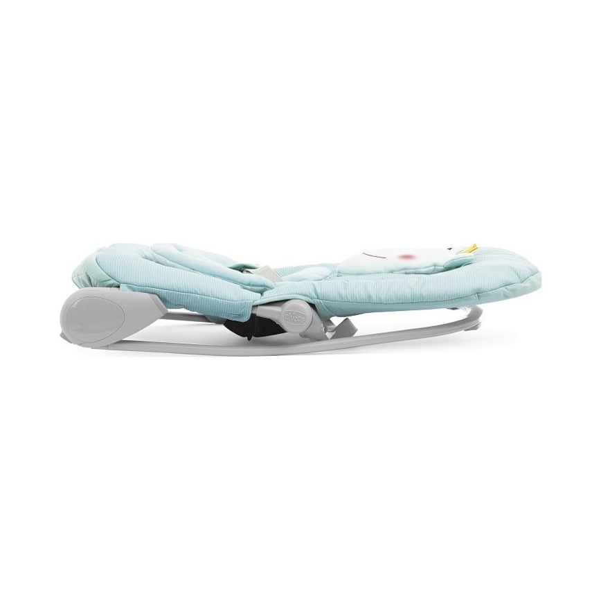 Chicco - Hamaca vibratoria para bebé BALLOON Froggy con melodía 2xAA + 1xLR20 azul