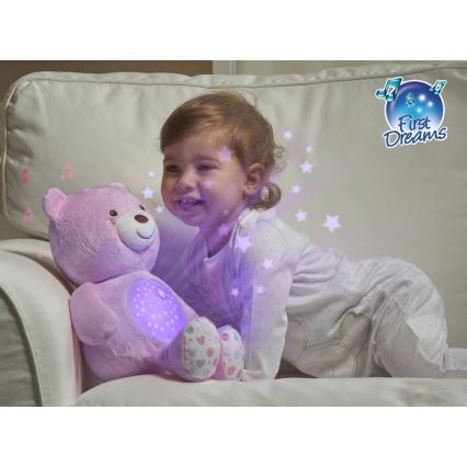 Chicco - Proyector con melodía BABY BEAR 3xAAA rosa