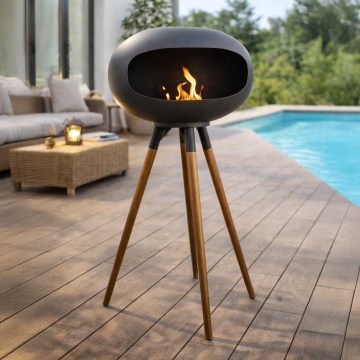 Chimenea de bioetanol TOKIO 45x100 cm 2kW negra