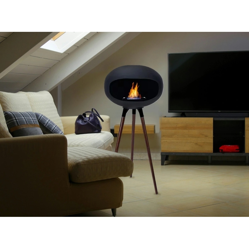 Chimenea de bioetanol TOKIO 45x100 cm 2kW negra