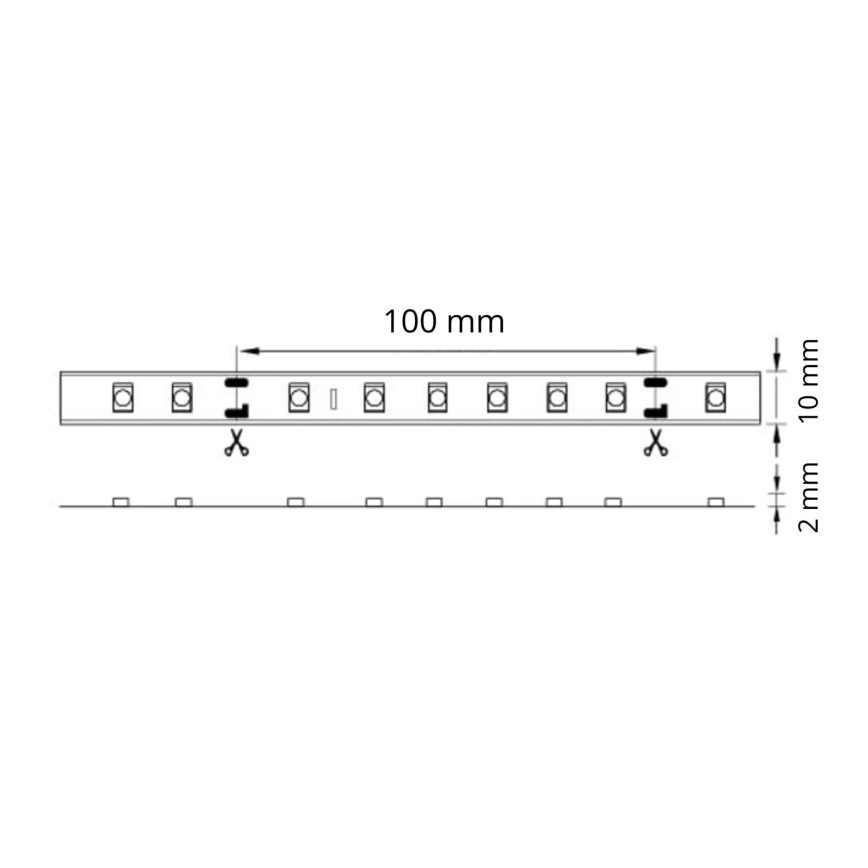 Cinta LED 5m 45W/12V IP20 3000K