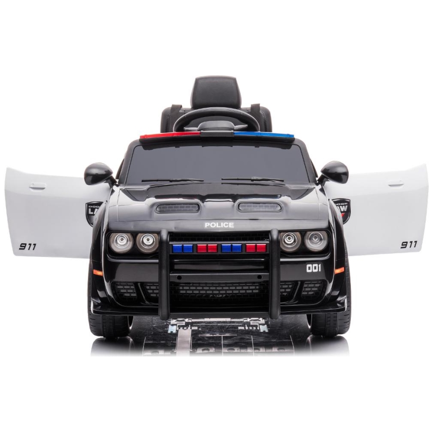 Coche eléctrico Dodge Challenger Policía 50W/4500 mAh negro/blanco